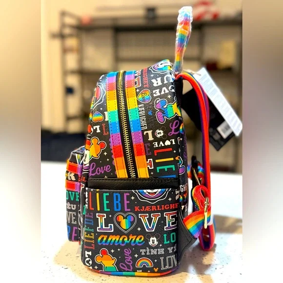 Disney Parks Mickey Mouse Loungefly Mini Backpack Disney Pride New with Tags - Picture 5 of 5